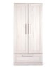 Atlas 4 Piece Cotbed with Dresser Changer, Wardrobe, and Essential Fibre Mattress Set- White image number 9
